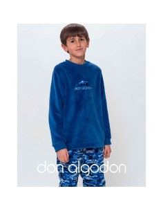 Pijama de niño en coralina de Don Algodón modelo Camuflaje