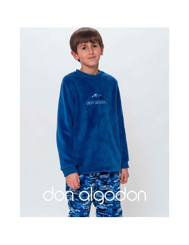 Pijama de niño en coralina de Don Algodón modelo Camuflaje