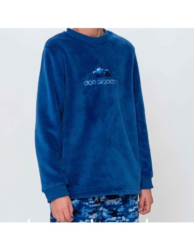 pijama de niño Don Algodón en coralina suave modelo camuflaje