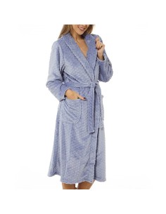 bata de mujer para invierno cruzada en coralina modelo Ainoa de findel azul