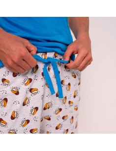 pijama de hombre en manga corta de algodón muydemi modelo maxibón 2