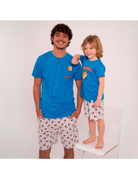 pijama de hombre maxibón de muydemi familia con pijama de niño maxibombón