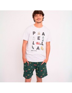 pijama de hombre para verano modelo paella de muydemi