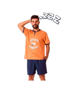 pijama de hombre en manga corta para verano modelo estoy sobao de dormen