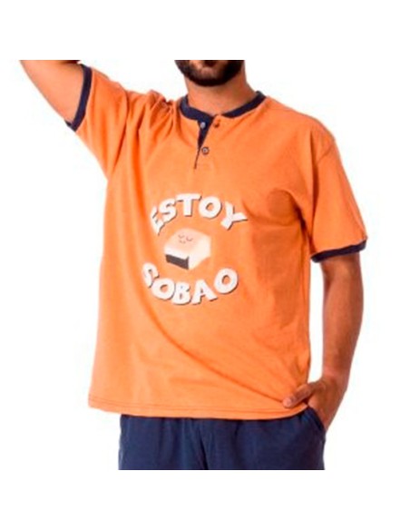 pijama de hombre en algodón de manga corta modelo estoy sobao de dormen