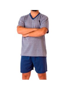 pijama de hombre para verano en cuello pico modelo Horacio de dormen 2