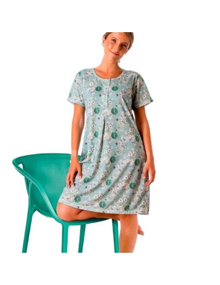 camisón de mujer en manga corta modelo colonial de leniss