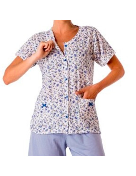 pijama en manga corta abierto de mujer modelo Vilma de leniss