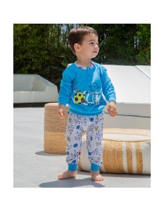 pijama infantil para niño en manga larga fina de muslher modelo team