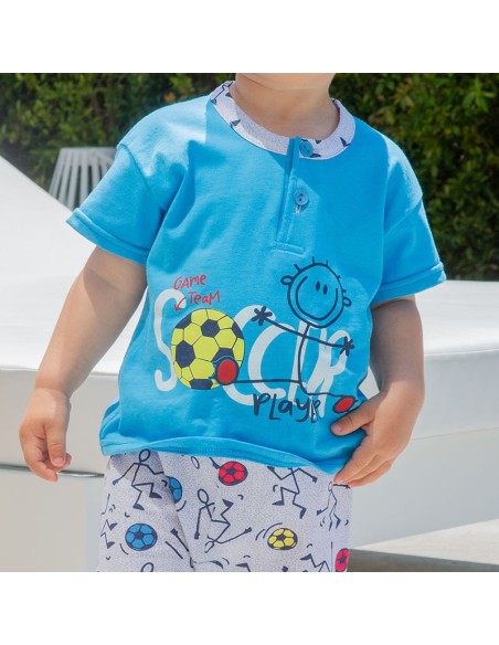 pijama en manga corta infantil de muslher fútbol team