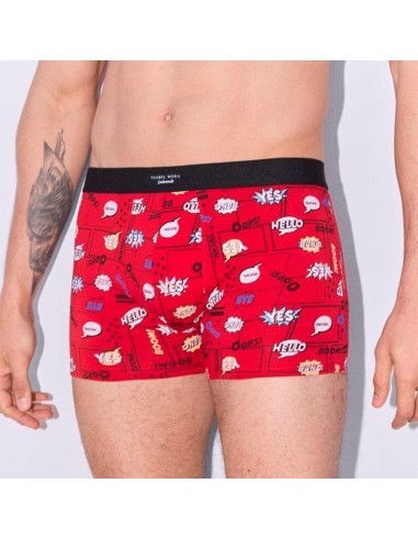 bóxer pack de 2 para hombre en algodón de ysabel mora modelo comic rojo