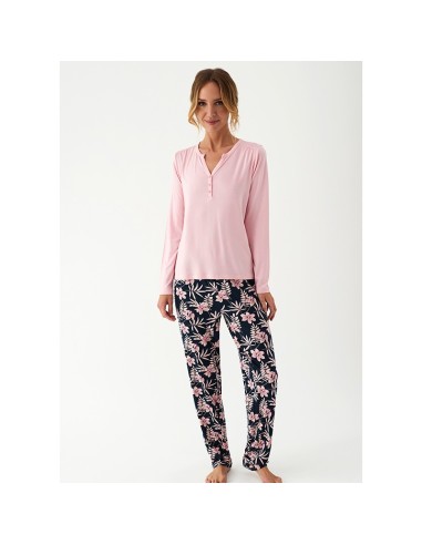pijama de mujer fino en manga larga de promise modelo Claudia