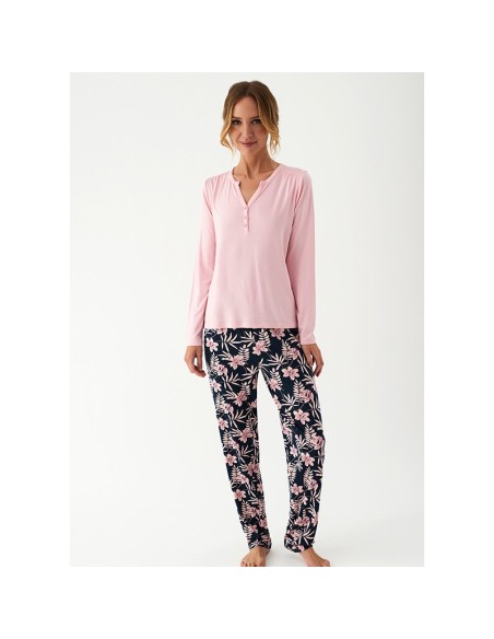 pijama de mujer fino en manga larga de promise modelo Claudia
