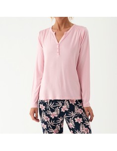 pijama de mujer fino en manga larga de promise modelo Claudia 2