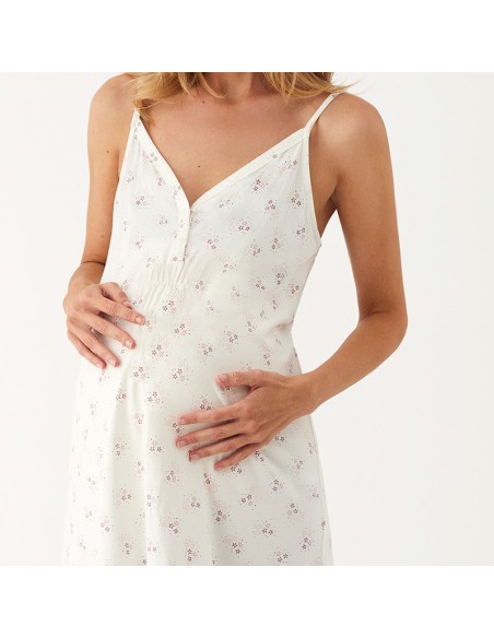 promise camisón maternal en tirantas de mujer modelo estrellitas en tejido modal fresco y suave