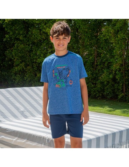Pijama de niño en manga corta modelo Oliver de muslher