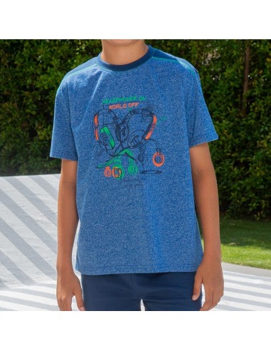 Pijama de verano para niño en algodón modelo Oliver de muslher