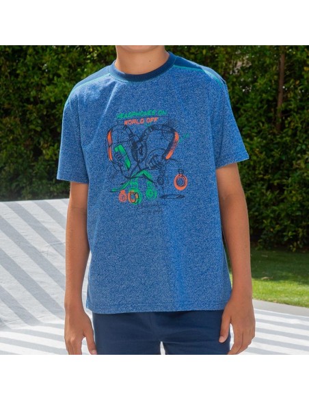 Pijama de verano para niño en algodón modelo Oliver de muslher