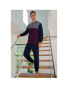 pijama fino de hombre en algodón para entre tiempo modelo Eneko de muslher