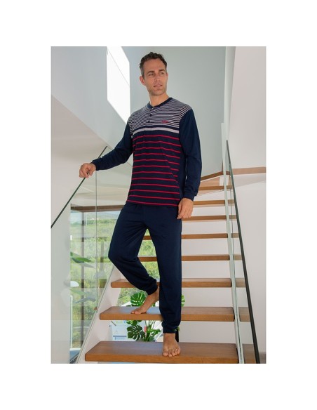 pijama fino de hombre en algodón para entre tiempo modelo Eneko de muslher