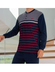 pijama fino de hombre en algodón para entre tiempo modelo Eneko de muslher 2