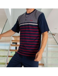 pijama de verano con manga corta y pantalón largo de hombre modelo Eduardo de muslher 2