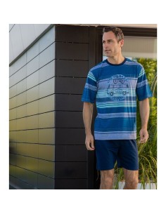 pijama de hombre de verano en algodón de manga corta de muslher modelo Jairo