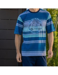 pijama de hombre de verano en algodón de manga corta de muslher modelo Jairo 2