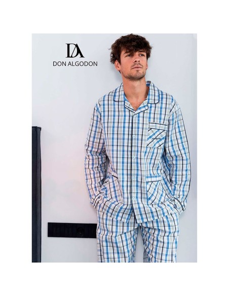 pijama de hombre en tela de algodón de don  algodón modelo Diego