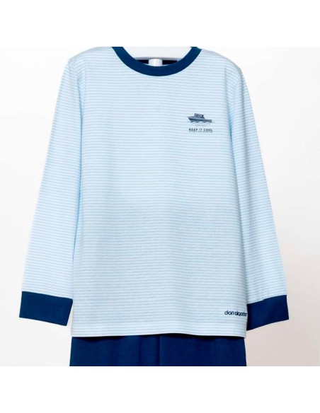 pijama de niño en manga larga fino modelo Javier de don algodón