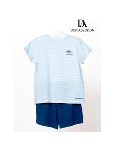pijama de verano para niño de don algodón modelo sal marina