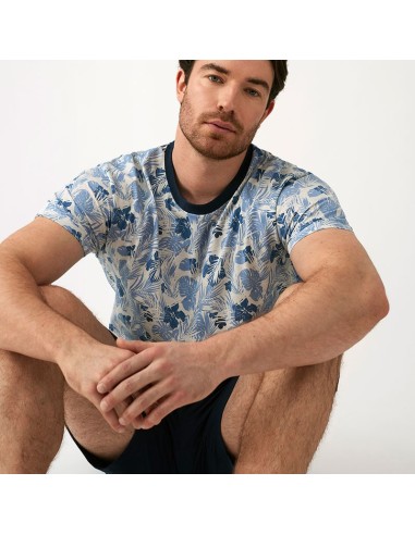 pijama de hombre en manga corta  modelo de selva de feel free by promise