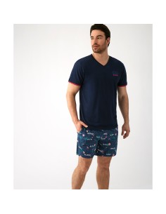 pijama de hombre para verano en algodón de feel free by promise modelo aloha