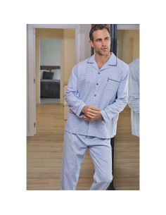 pijama de hombre para invierno en franela de algodón modelo Asturias de muslher