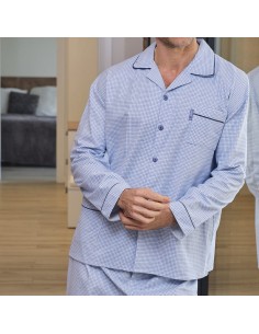pijama de hombre para invierno en franela de algodón modelo Asturias de muslher 2