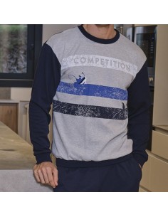 pijama de hombre en algodón de invierno muslher modelo Paco 2