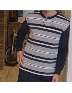 pijama de hombre para invierno en suave terciopelo de muslher modelo Alejandría 2