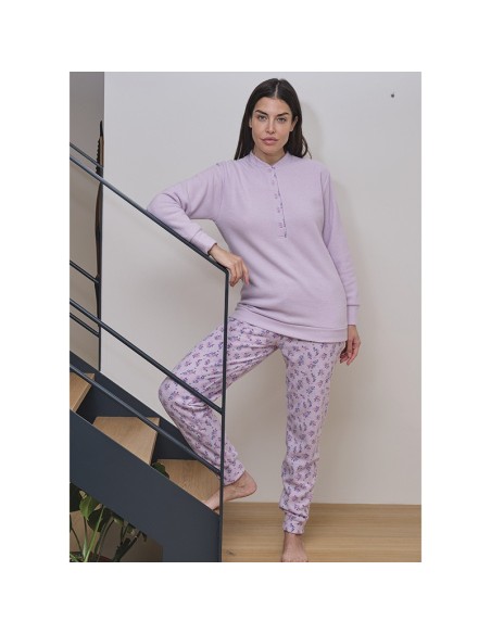 pijama de mujer en suave punto milano de muslher modelo Betty