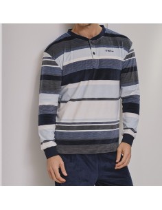 pijama de hombre de invierno en suave spandex de muslher modelo Vitorio 2