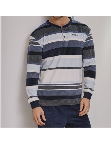 muslher pijama de hombre en sedalina elástica suave y cómodo modelo Vitorio