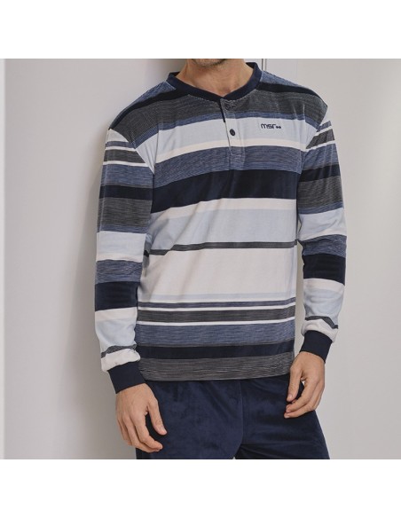 muslher pijama de hombre en sedalina elástica suave y cómodo modelo Vitorio