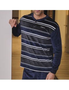 pijama de hombre de invierno de muslher en tejido suave de spandex modelo Jordi 2