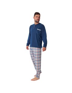 pijama de hombre fino para entre tiempo en algodón modelo Harvard de dormen