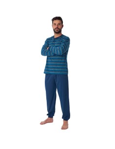 Pijama de hombre en algodón fino para entre tiempo modelo pantano de dormen