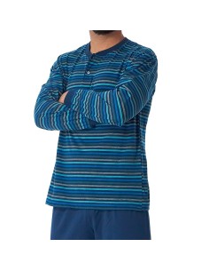 Pijama de hombre en algodón fino para entre tiempo modelo pantano de dormen 2