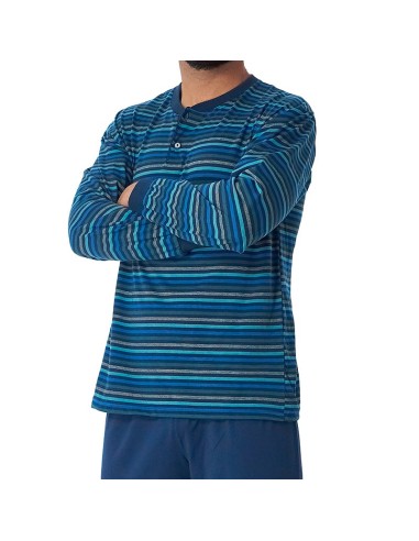 pijama de hombre en algodón fino modelo pantano de dormen