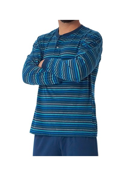 pijama de hombre en algodón fino modelo pantano de dormen