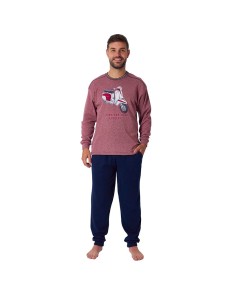 pijama de hombre en algodón de invierno modelo vespa de doemen