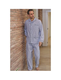 pijama de hombre abierto fino en tela fresca de muslher modelo George