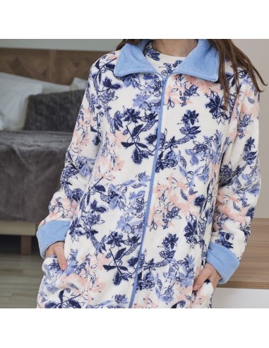 muslher bata corta de mujer con cremallera modelo florencia